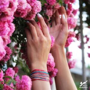 دستبند طرح شکوفه گروه صلح و دوستی سرو